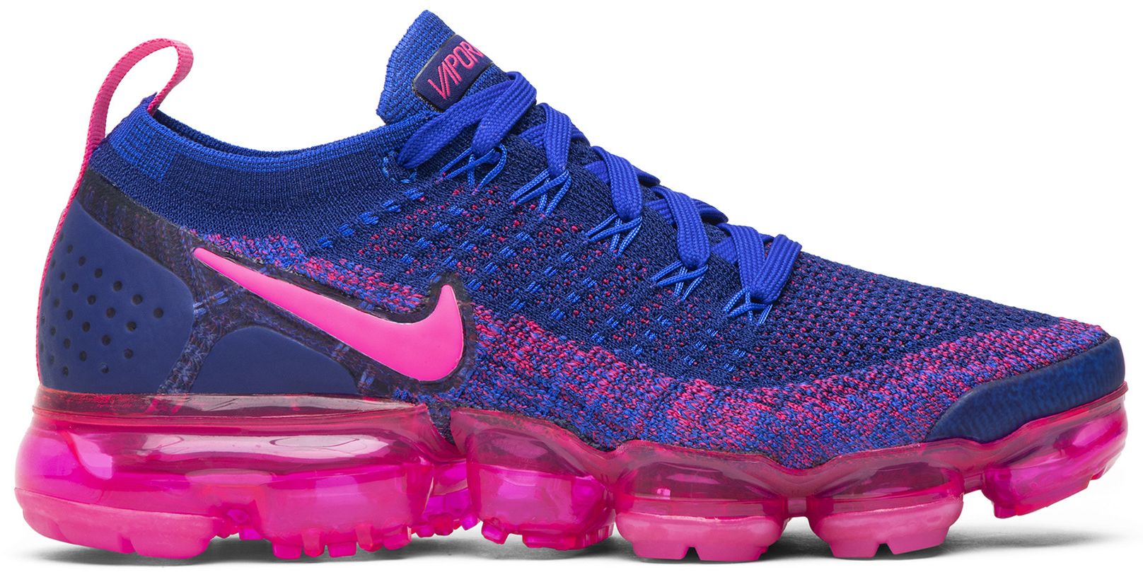nike air vapormax flyknit 2 white hydrogen blue pink