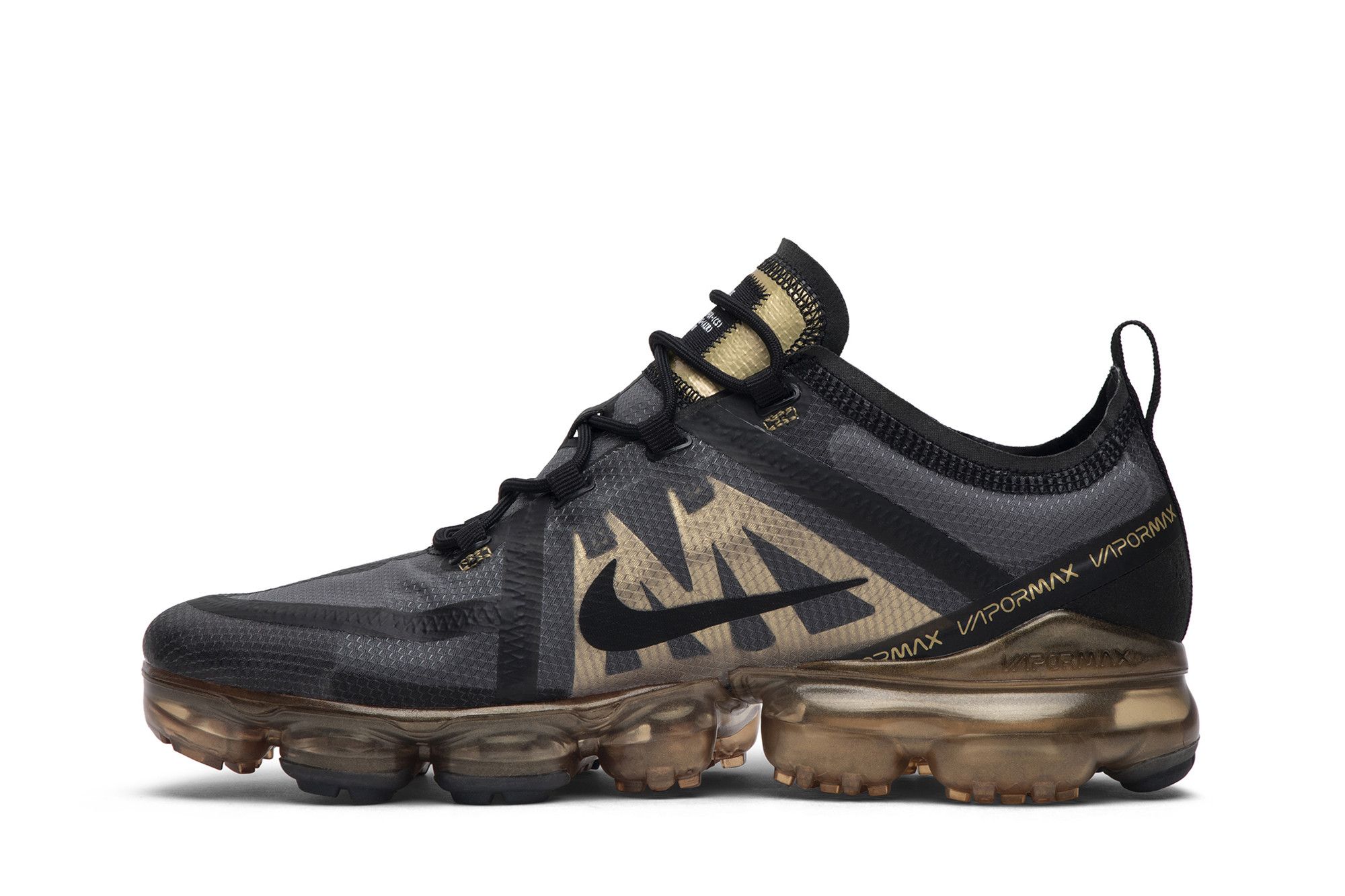 Air vapormax 2019 black metallic gold top