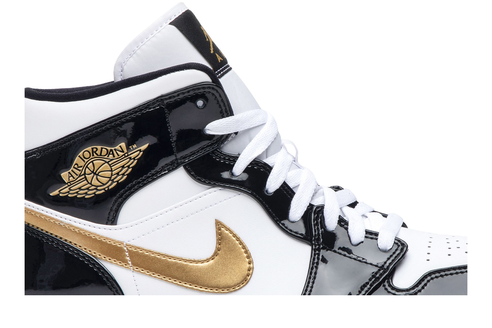 Buy Air Jordan 1 Mid Patent SE 'Black Gold' - 852542 007 | GOAT