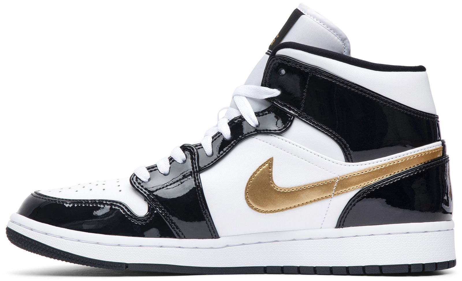 patent leather jordan 1 black gold