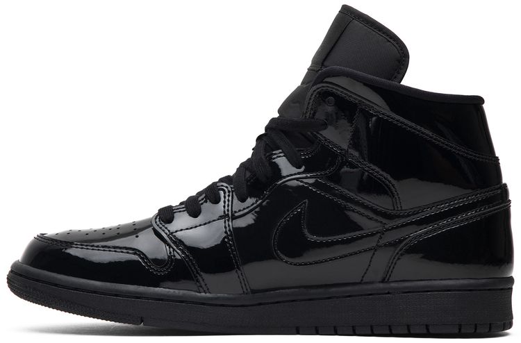 Wmns Air Jordan 1 Mid Patent SE Triple Black