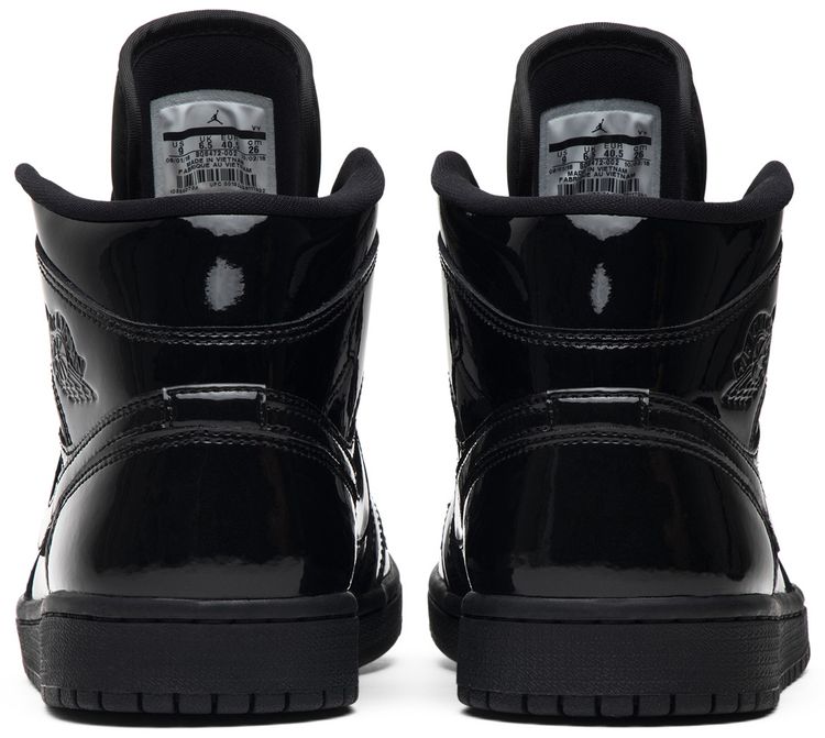 Wmns Air Jordan 1 Mid Patent SE Triple Black