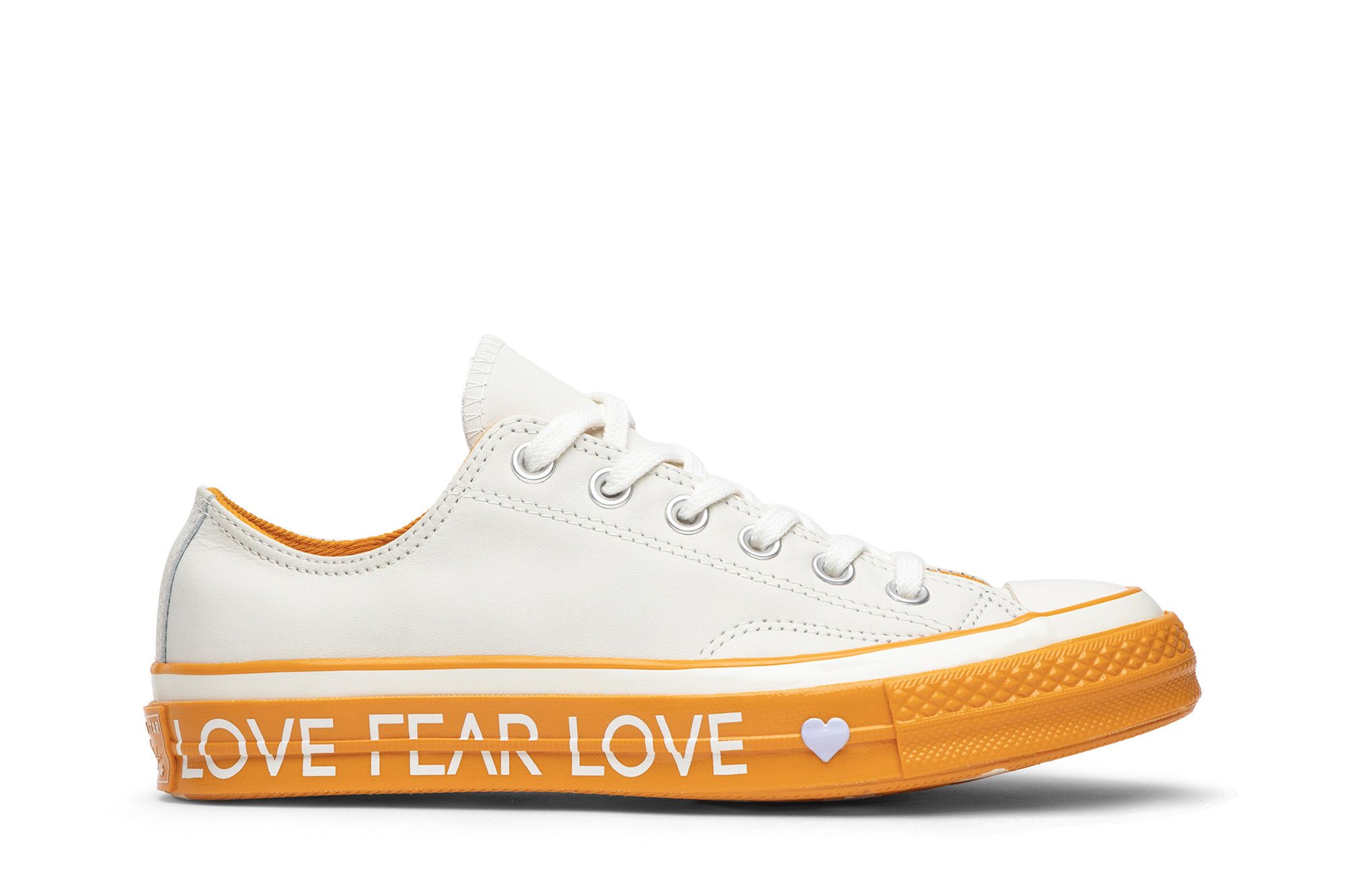 Converse love fear love on sale yellow