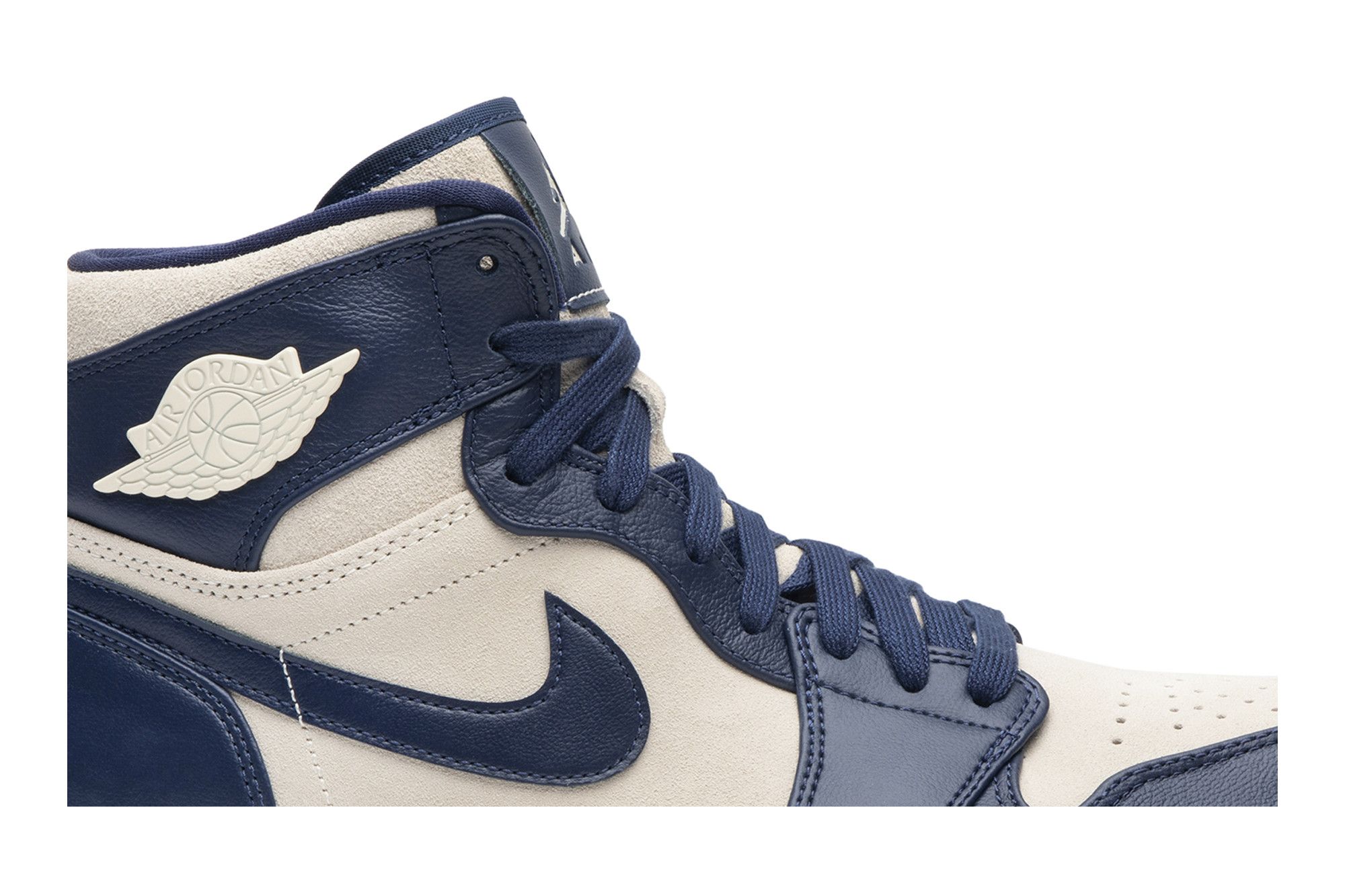 Size 10.5 Wmns Air Jordan 1 High Navy Cream