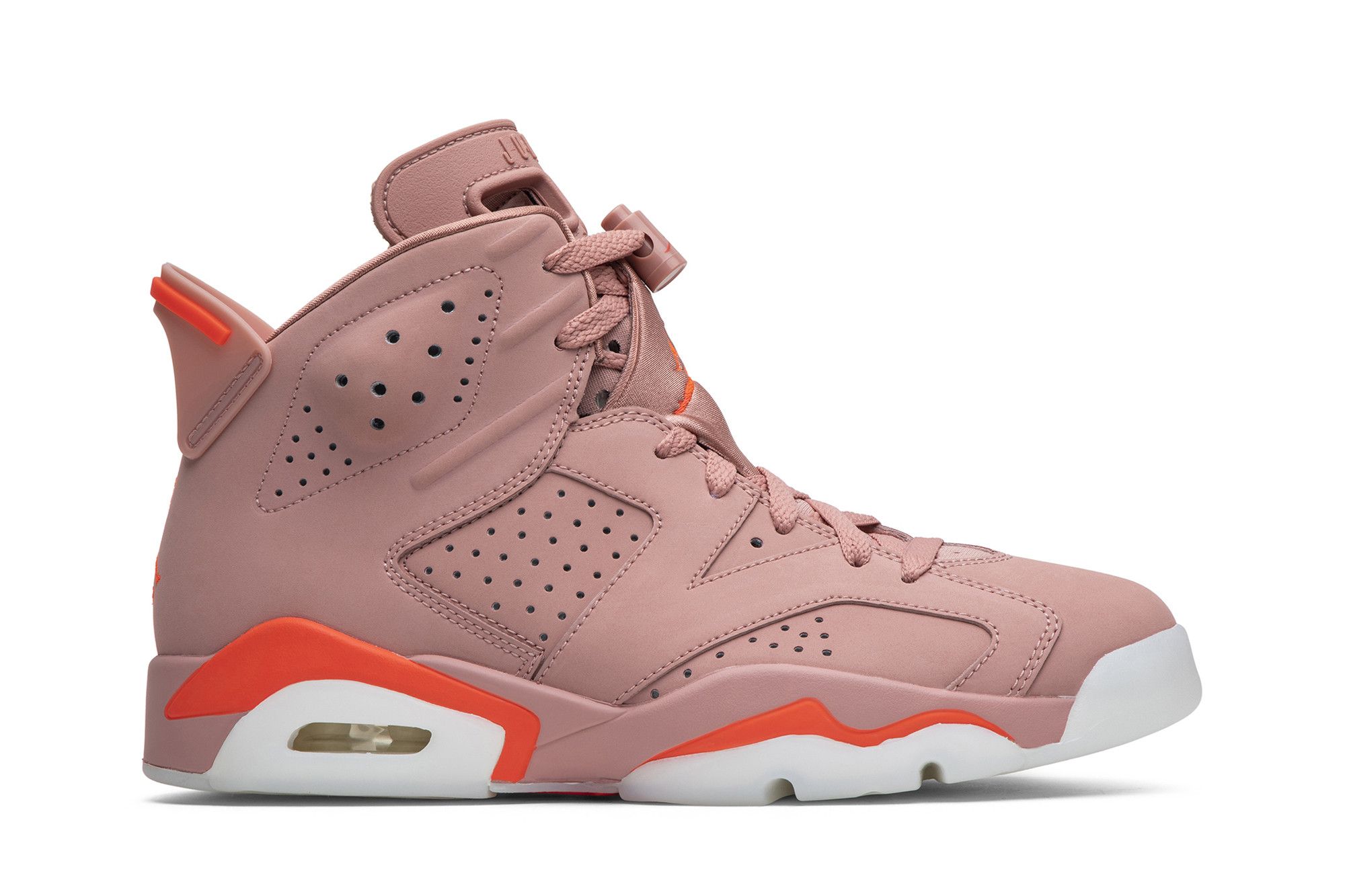 pink and white jordan 6