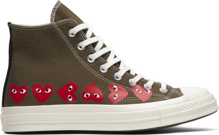 Arriba 87+ imagen brown converse with red hearts