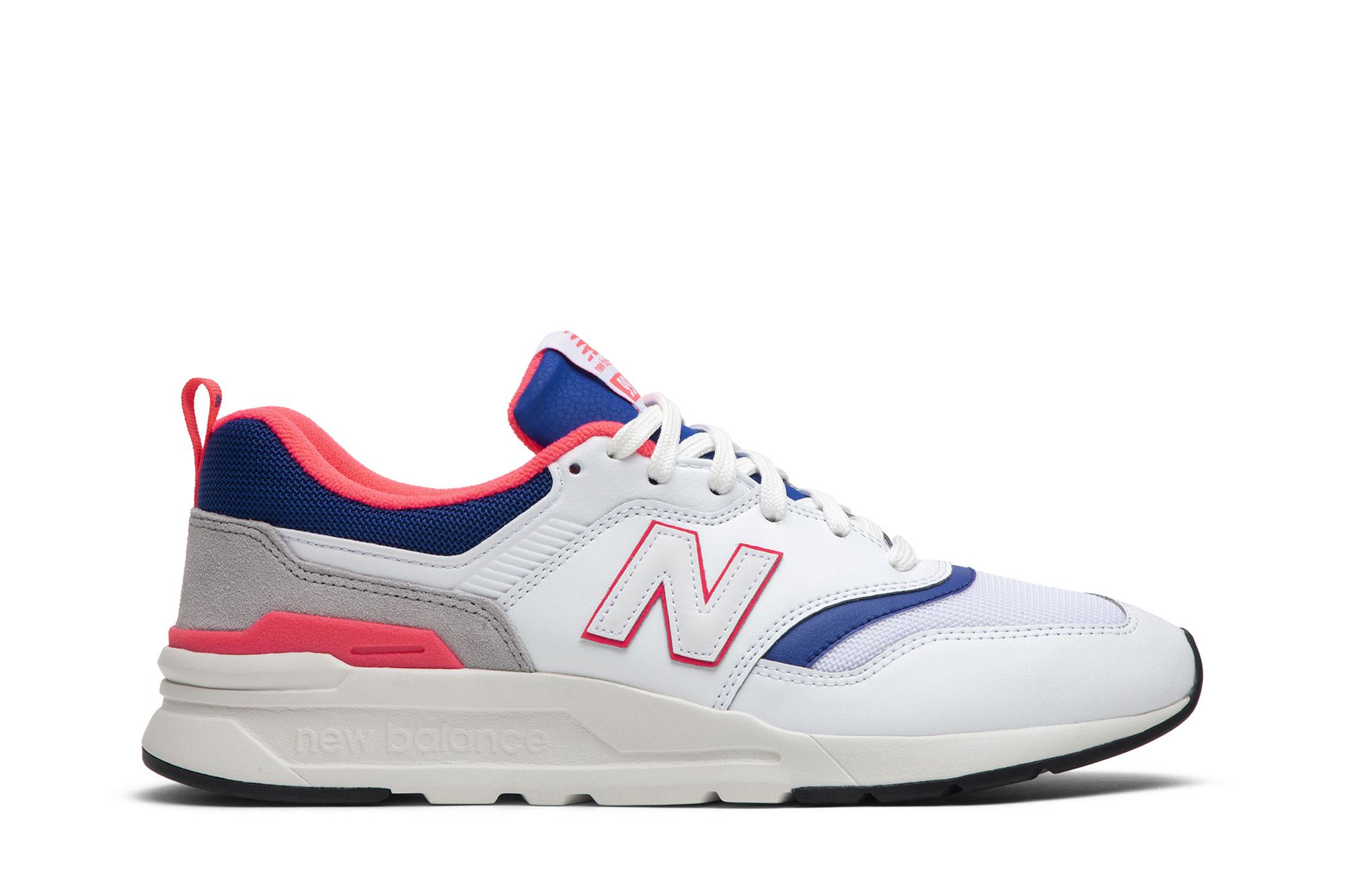New balance 997 pink and white trainers cheap