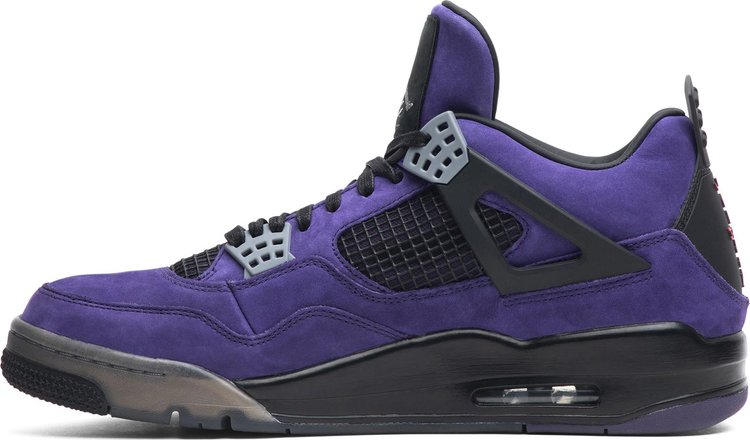 Travis Scott x Air Jordan 4 Retro Purple Suede   Black Midsole