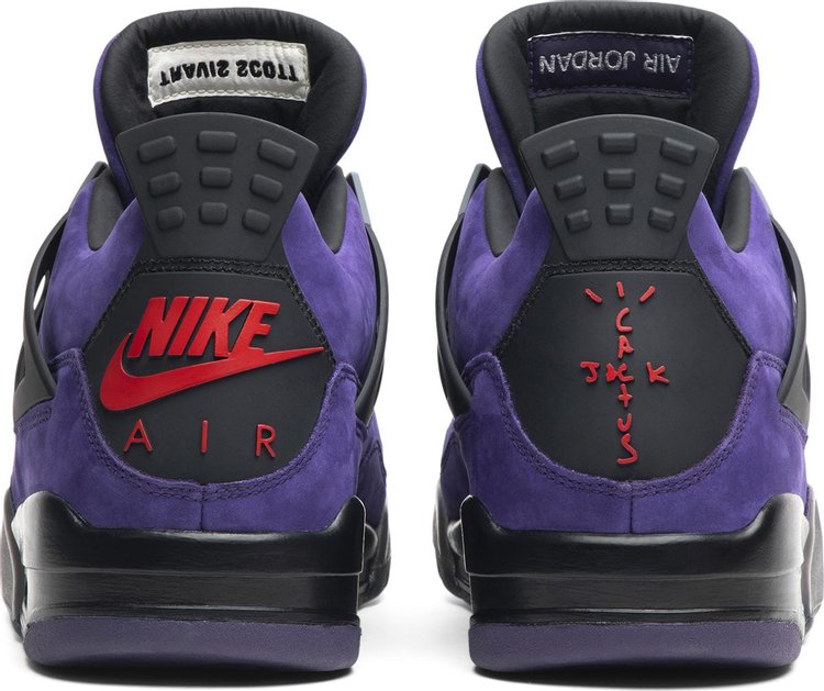 Travis Scott x Air Jordan 4 Retro Purple Suede   Black Midsole