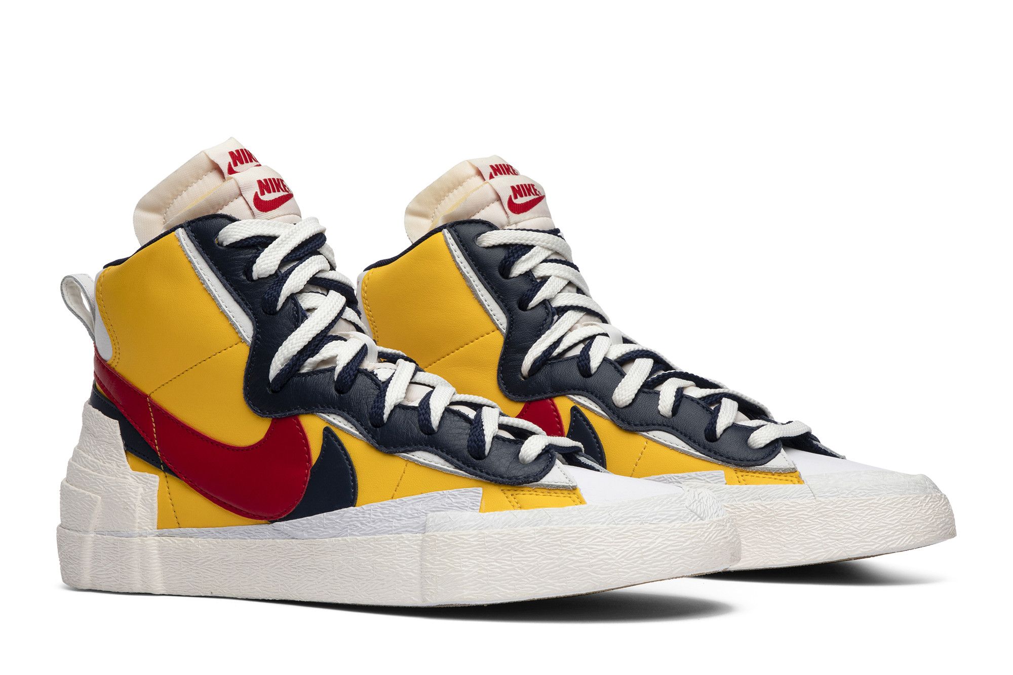 Size 10.0 sacai x Blazer Mid Maize Navy