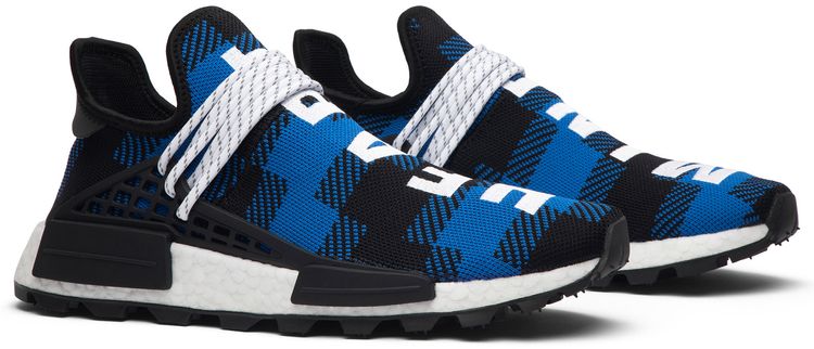 Pharrell x Billionaire Boys Club x adidas NMD Human Race Trail Blue Plaid