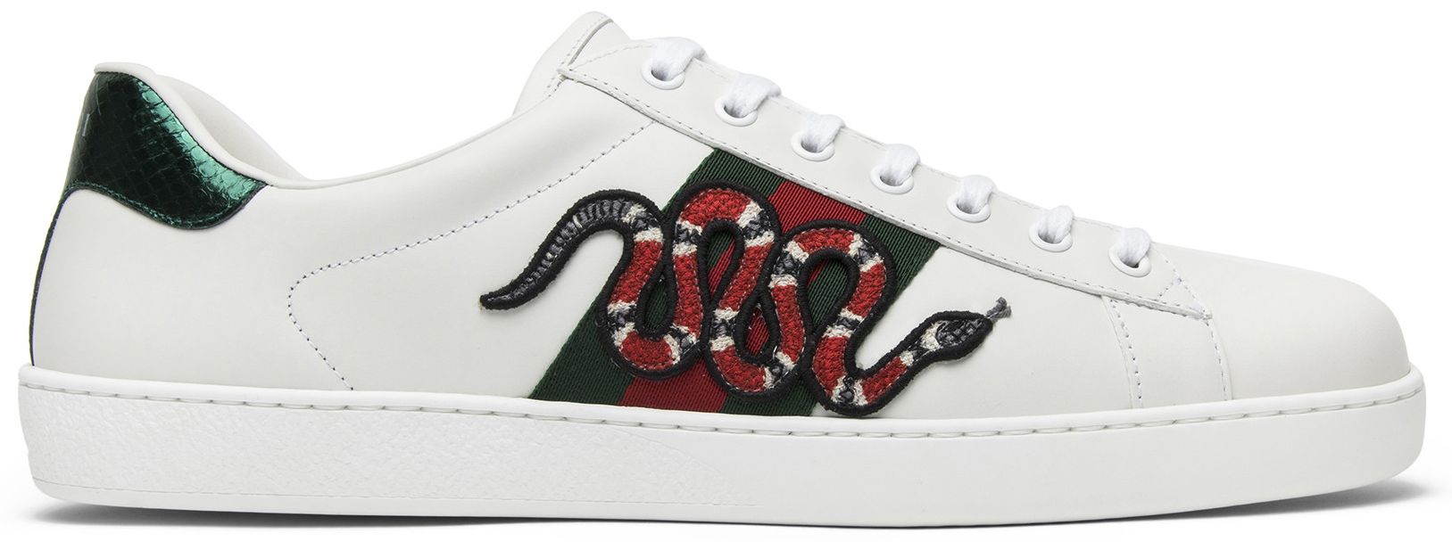 Buy Gucci Ace Embroidered 'Snake' 456230 A38G0 9064 GOAT