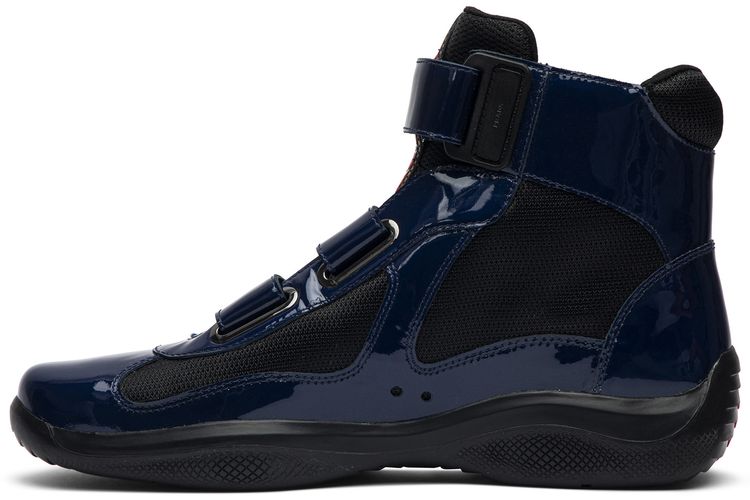 Prada Patent Double Strap High Top Royal Blue