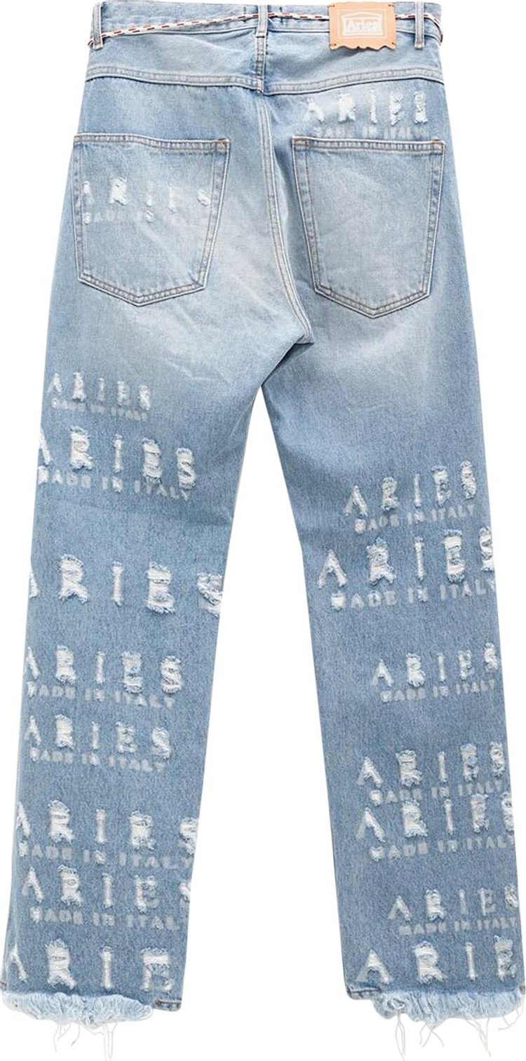 Aries Destroyed Batten Jean BlueWhite