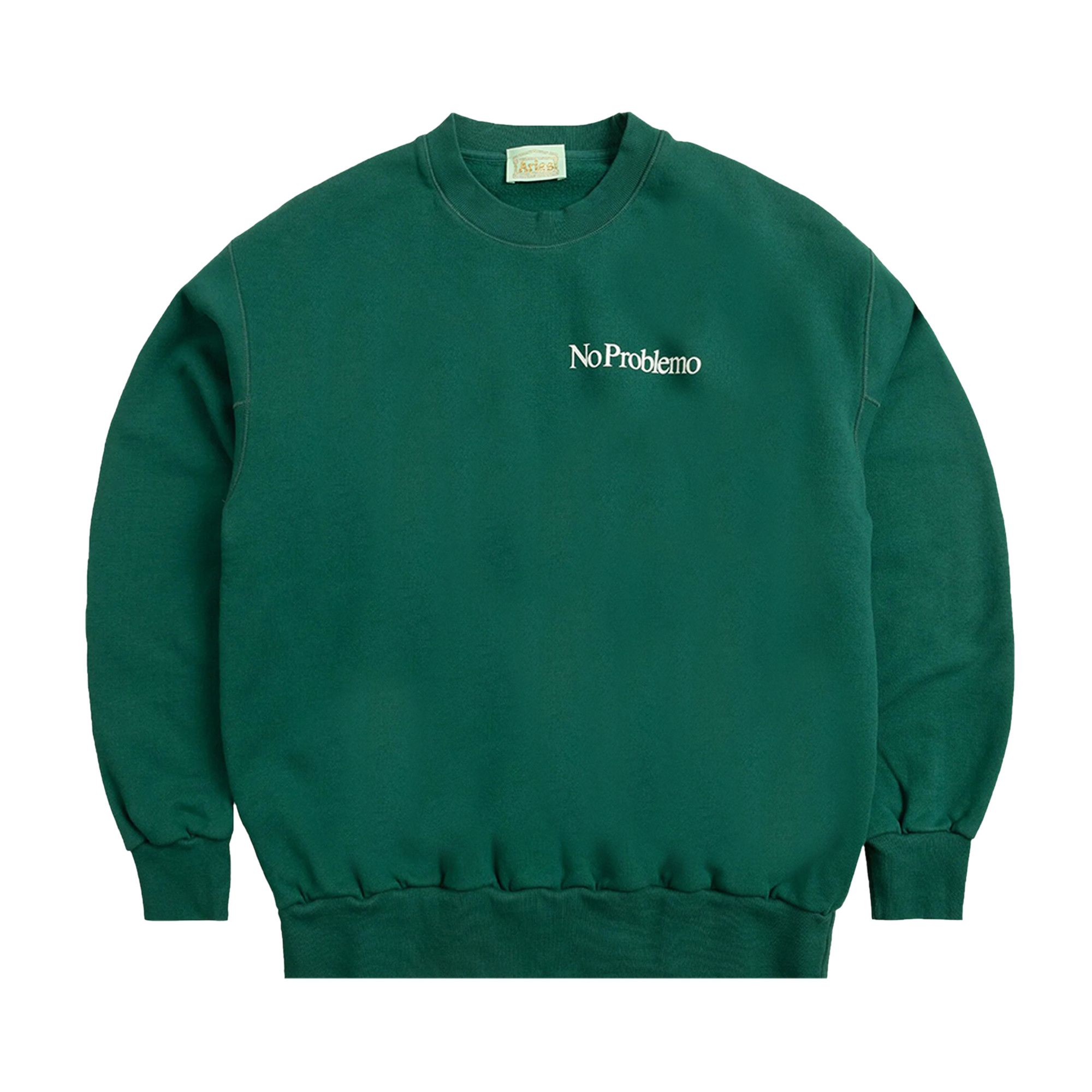 ★ARIES★ Mini Preblemo Man to Man Alpine Green FTAR20009AG Buy Aries Mini Problemo Sweatshirt 'Alpine Green