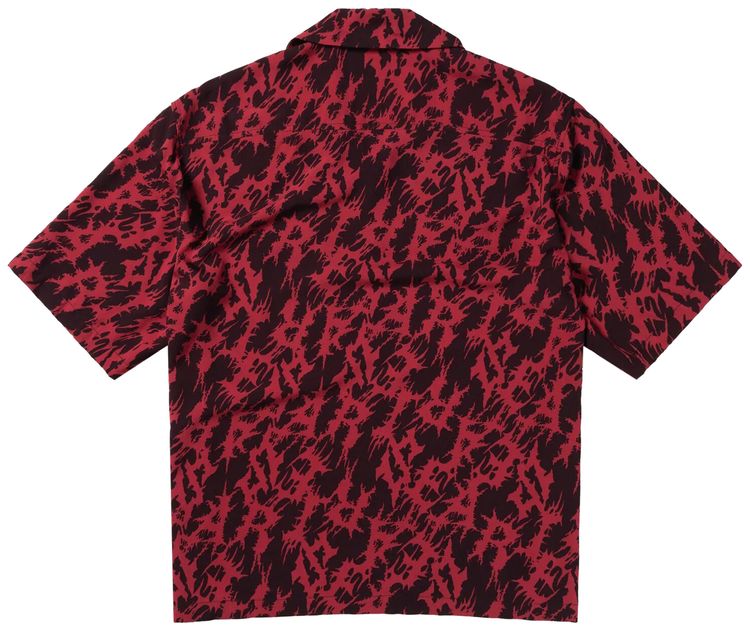 Aries Metal Hawaiian Shirt Burgundy