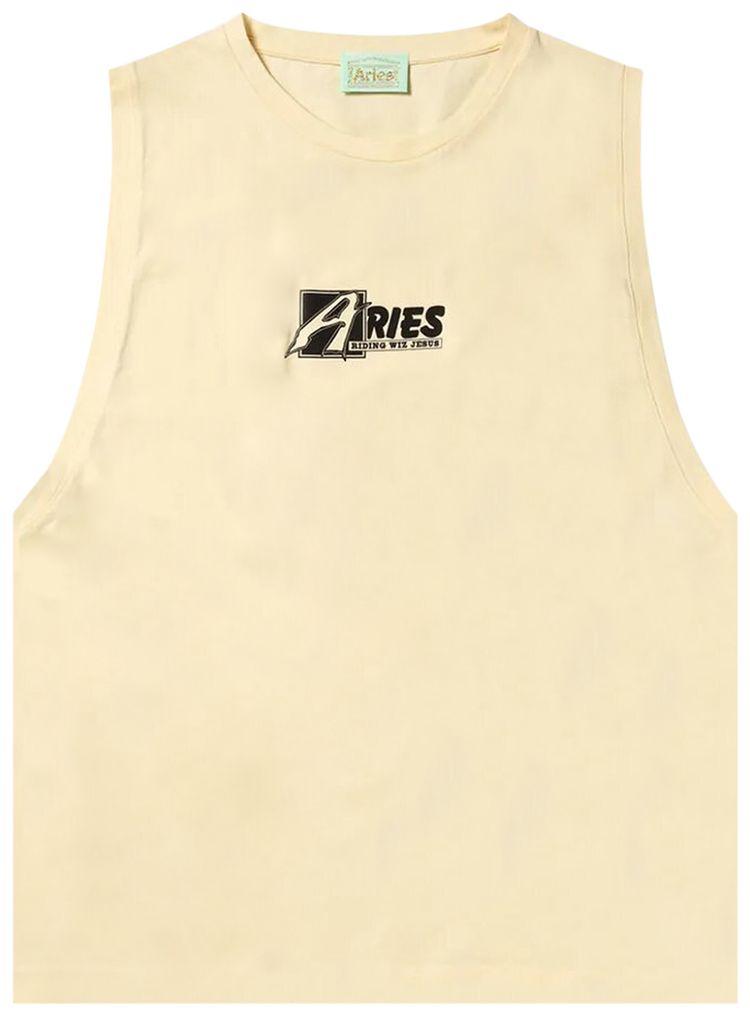 Aries Fearless Low Armhole Vest Alabaster