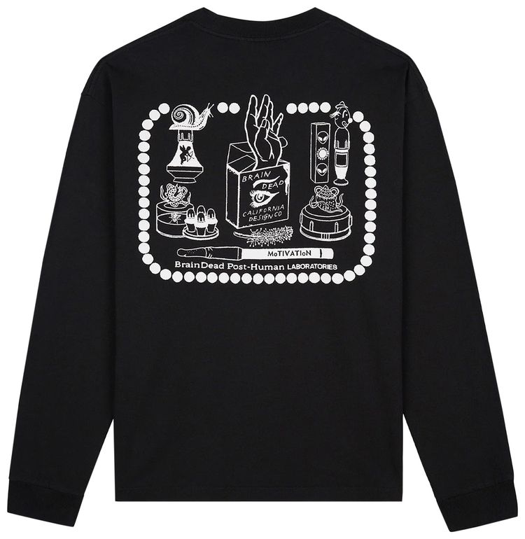 Brain Dead Post Human Laboratories Long Sleeve Black