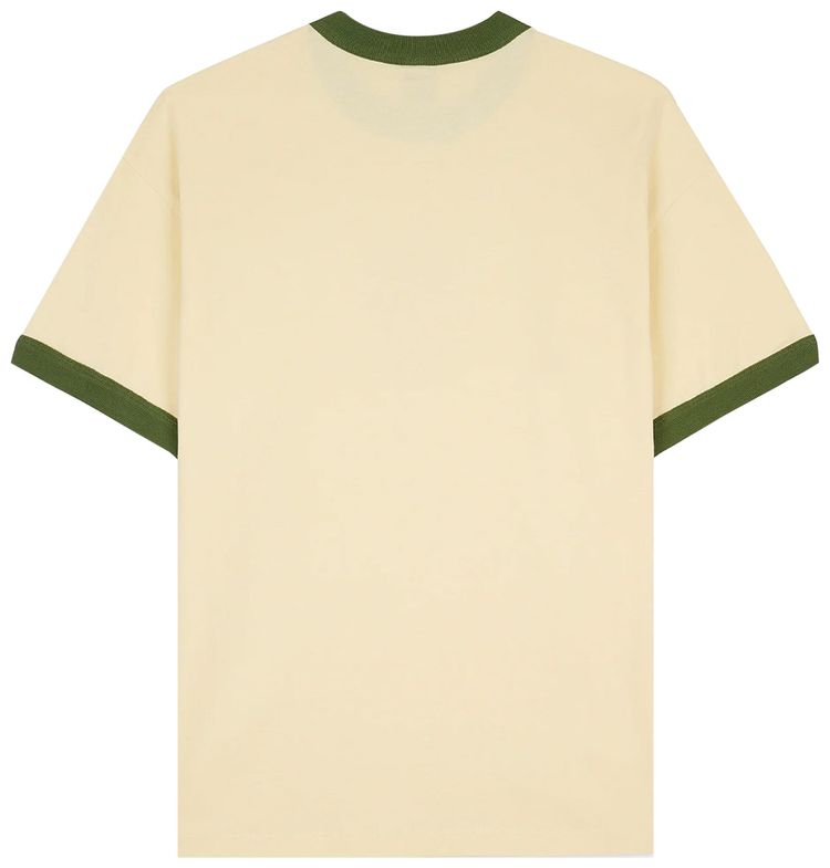 Brain Dead Mouthworm Short Sleeve Ringer Tee Cream