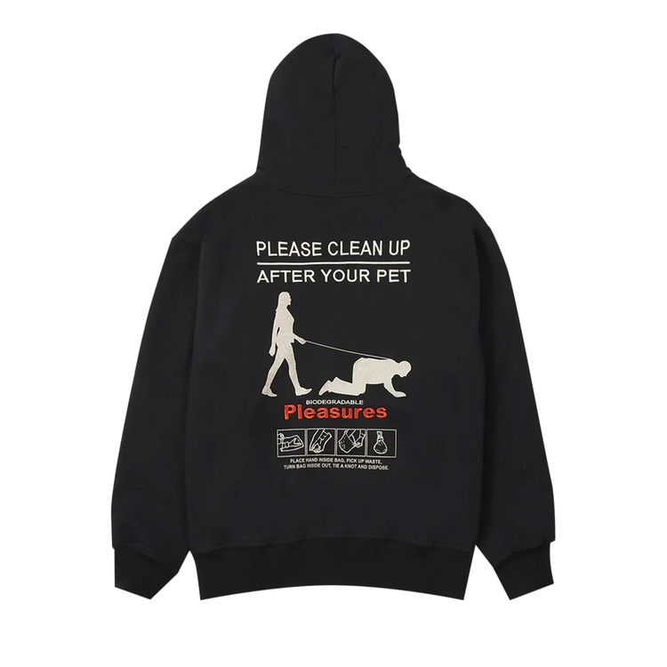 Pleasures Clean Up Hoodie Black