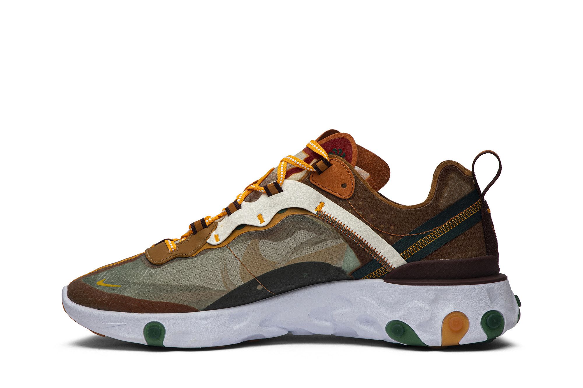 Nike react element 87 orange on feet top