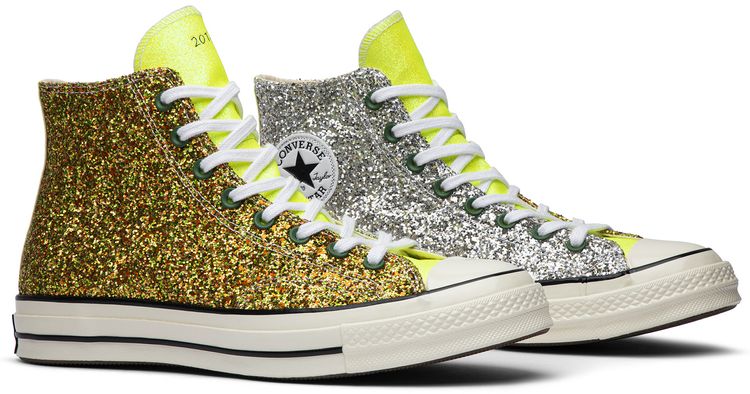 Converse JW Anderson x Chuck 70 High Glitter Pack   Gold Silver