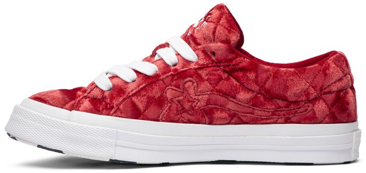 Golf Le Fleur x Converse One Star Quilted Velvet Cherry