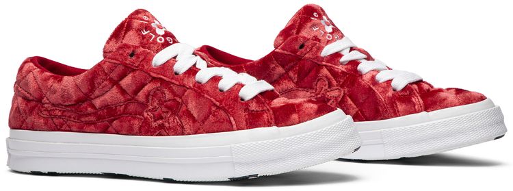 Golf Le Fleur x Converse One Star Quilted Velvet Cherry
