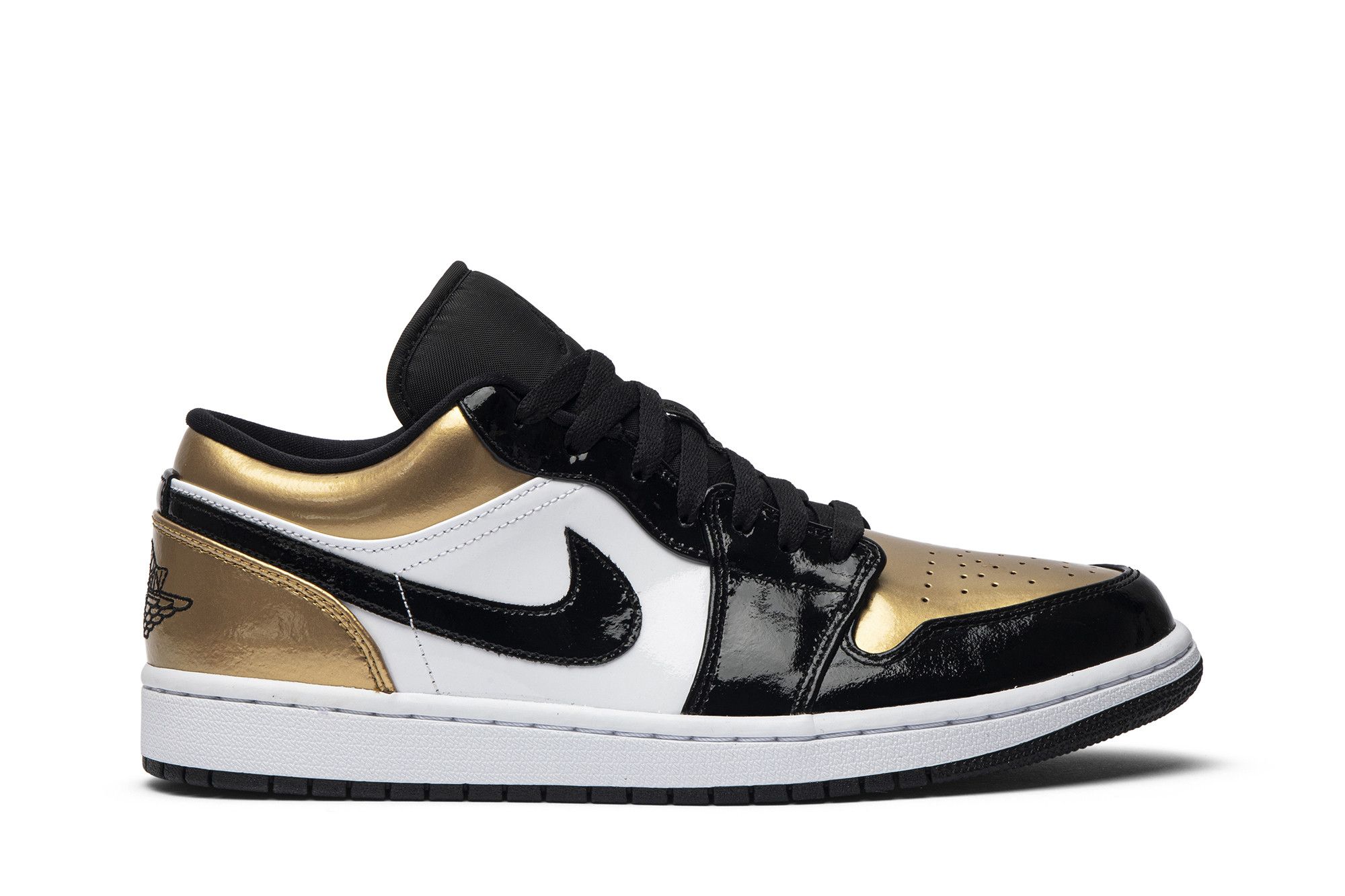 jordan 1 low gold and black