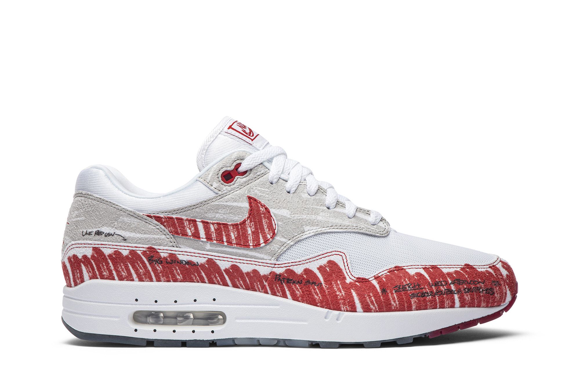 Buy Air Max 1 'Sketch To Shelf - University Red' - CJ4286 101 | GOAT