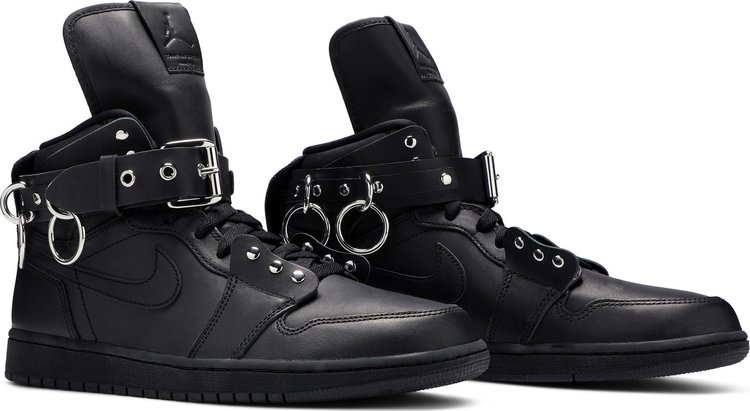 Comme des Garcons x Air Jordan 1 Retro Strap High Black