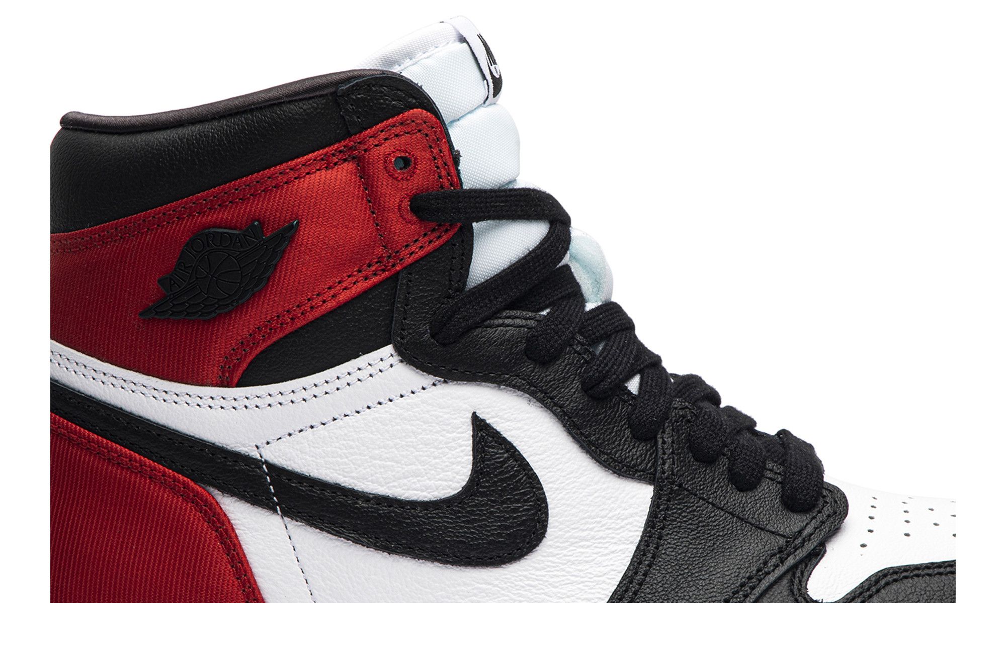Jordan 1 womens satin black toe sales