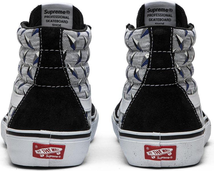 Supreme x Sk8 Hi Pro Diamond Plate Black Grey