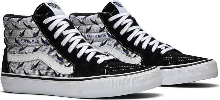 Supreme x Sk8 Hi Pro Diamond Plate Black Grey