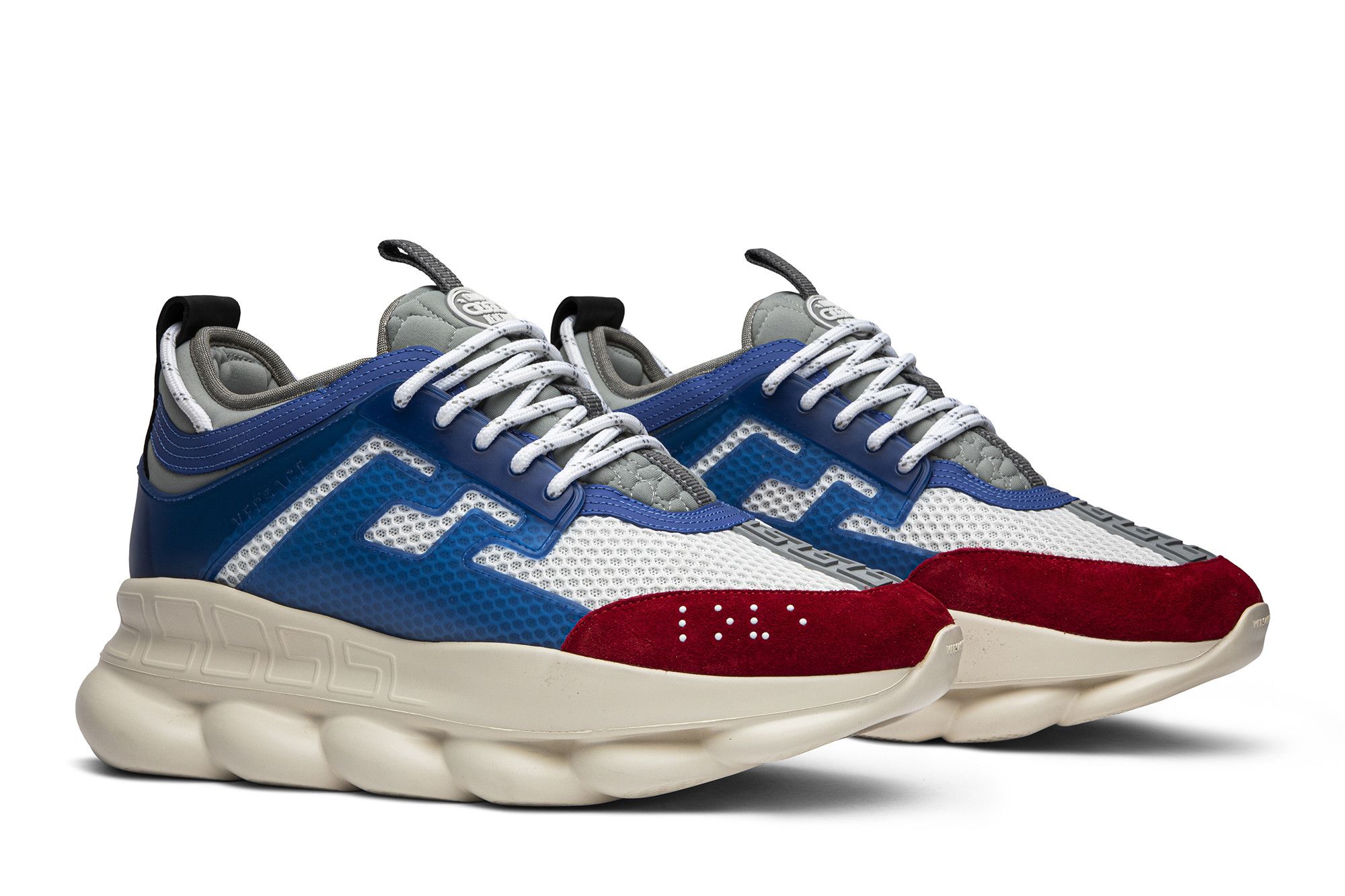Versace chain reaction white blue red outlet