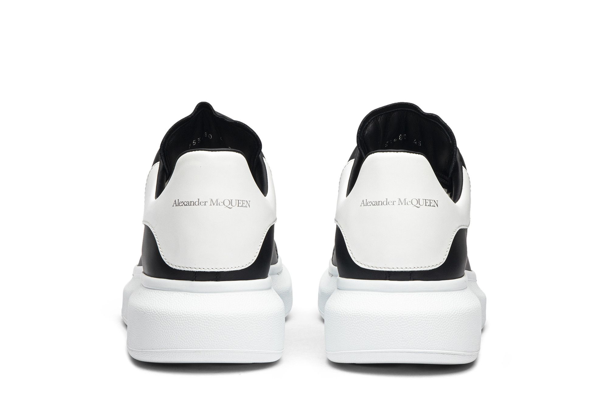 Buy Alexander McQueen Oversized Sneaker Black White 441631 WHGP5 1070 GOAT CA