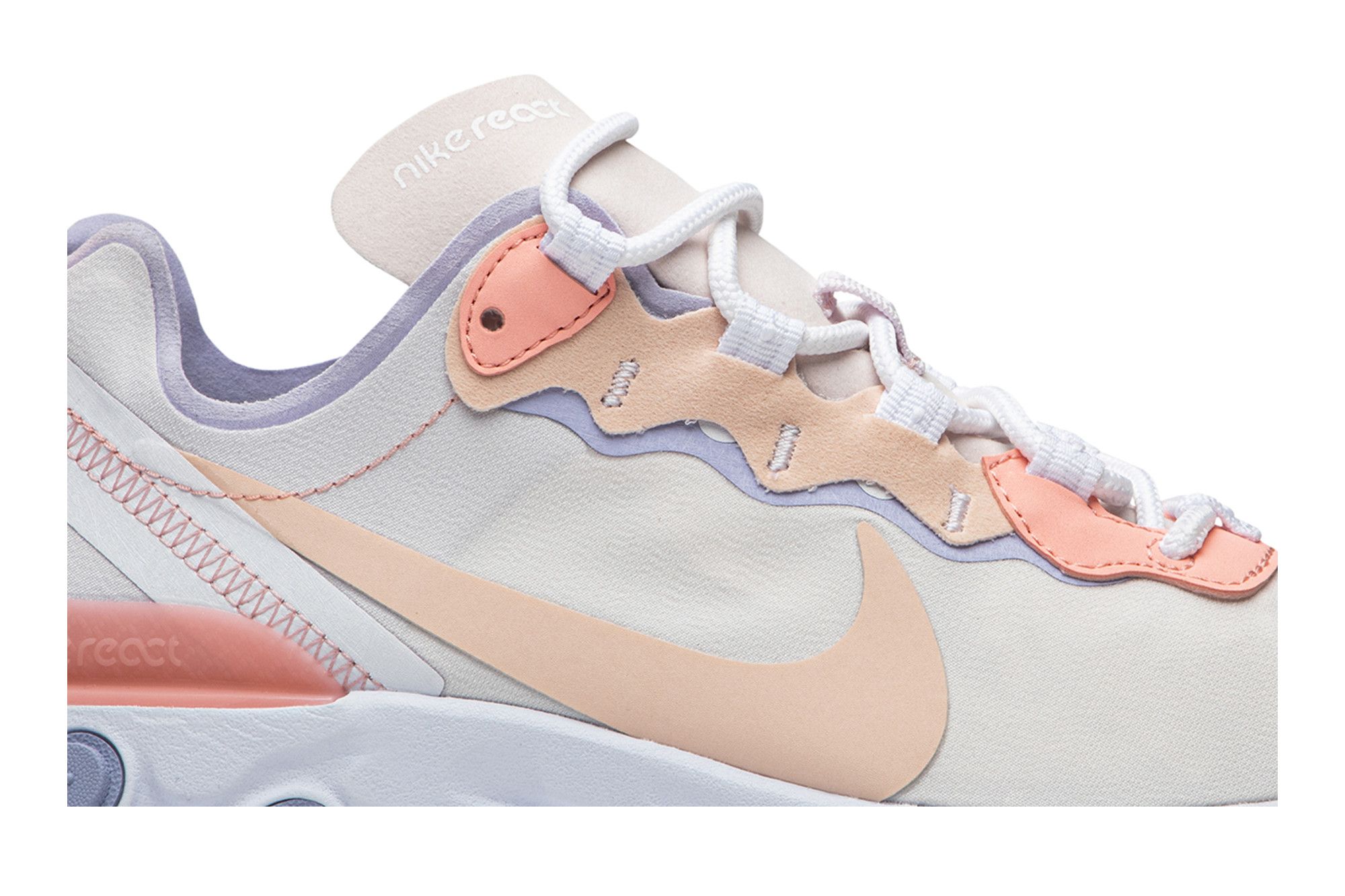 Nike pale pink react element 55 trainers sales