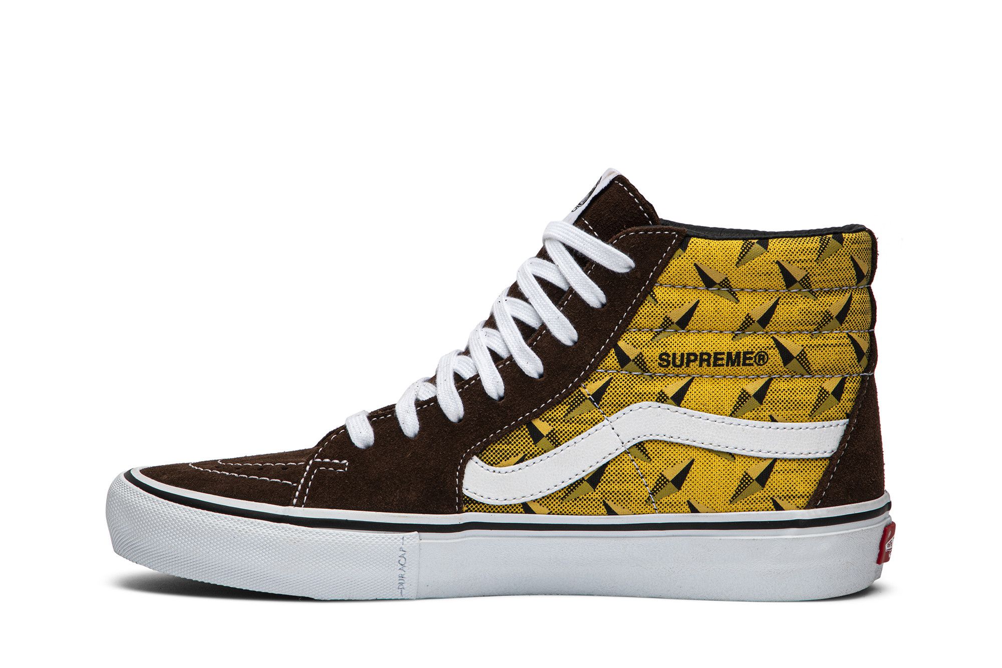 Buy Supreme x Sk8 Hi Pro Diamond Plate Brown VN0A45JDTEE GOAT UK
