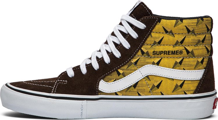 Supreme x Sk8 Hi Pro Diamond Plate Brown