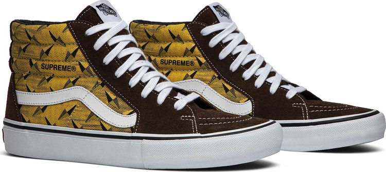 Supreme x Sk8 Hi Pro Diamond Plate Brown