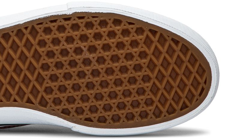 Vans Supreme x Classic Slip On Pro Diamond Plate Red