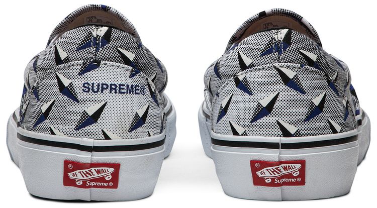 Supreme x Vans Classic Slip On Pro Diamond Plate White