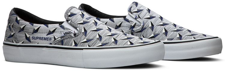 Supreme x Vans Classic Slip On Pro Diamond Plate White