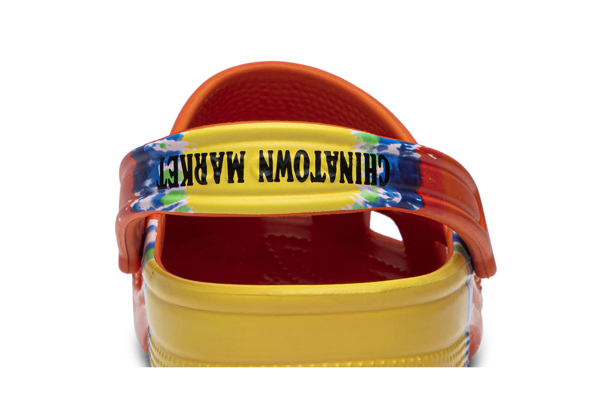 Chinatown market giberish crocs tie dye