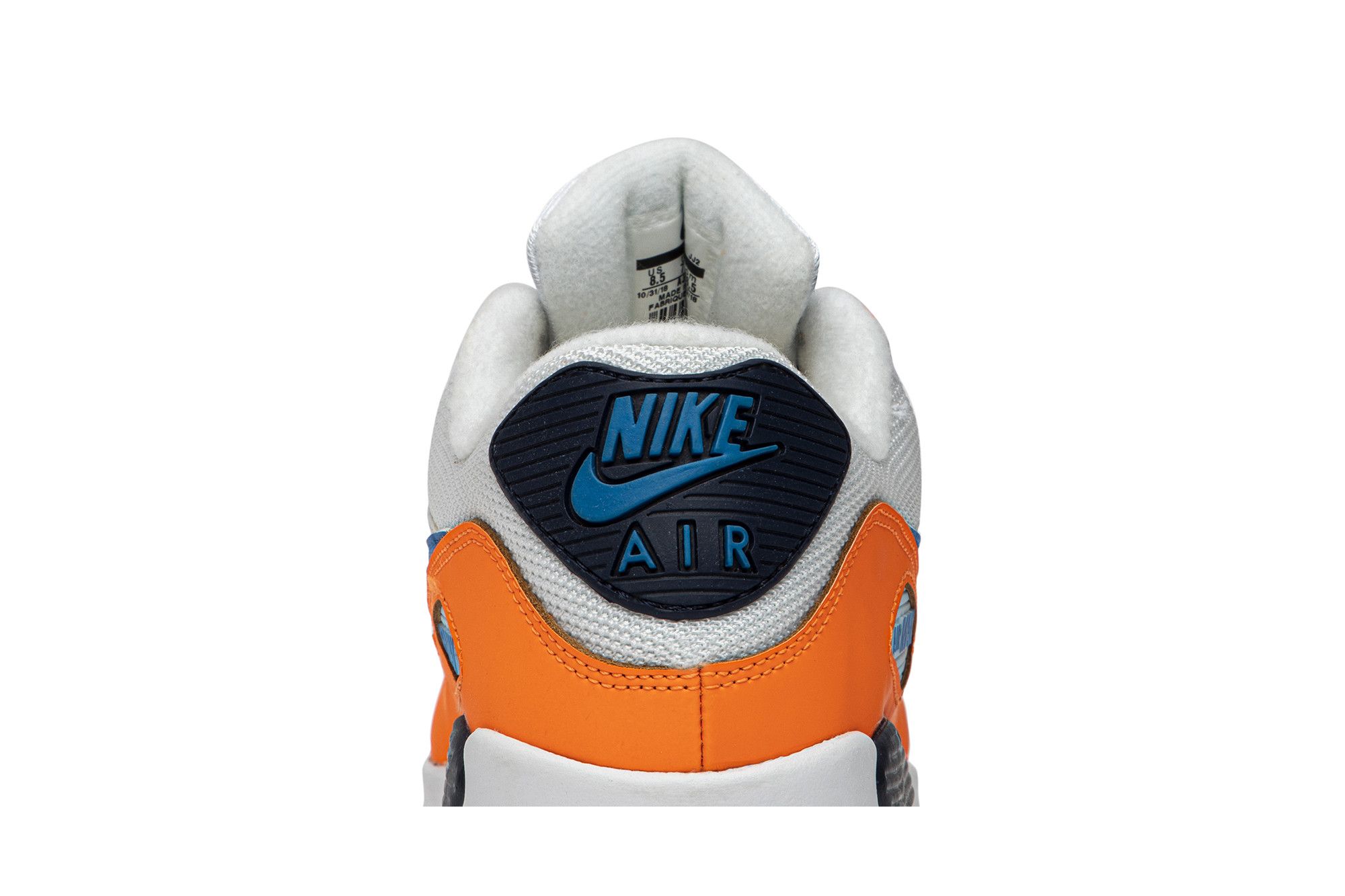 Orange and blue air max 9 hot sale
