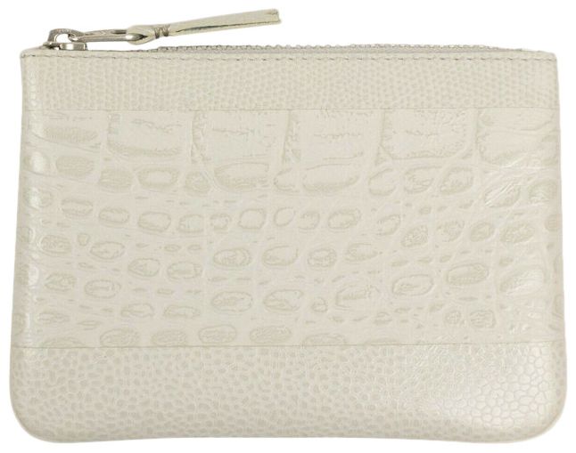 Comme des Garcons Reptile Leather Patchwork Wallet Pouch Grey