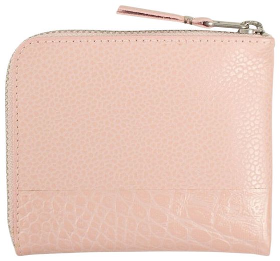Comme des Garcons Reptile Leather Patchwork Slim Wallet Pouch Pink