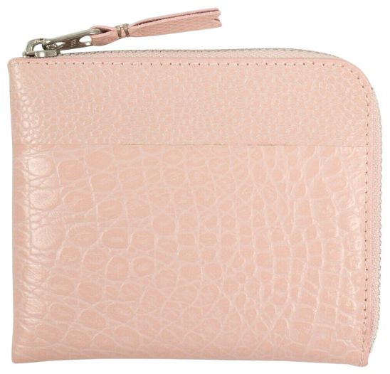Comme des Garcons Reptile Leather Patchwork Slim Wallet Pouch Pink