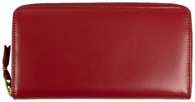 Comme des Garcons Leather Zip Around Wallet Red