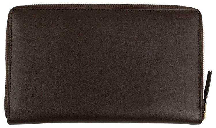 Comme des Garcons Leather Travel Organizer Wallet Brown